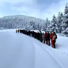 Zorlu Hava Şartlarında Ilgaz Zirvesi Fethedildi